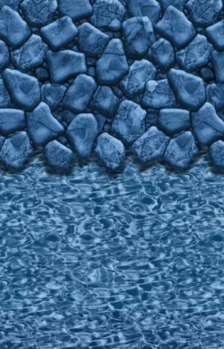 Swimline Boulder Swirl 12-by-17-Foot Oval Liner | Overlap Style | 48-to-52-Inch Wall Height