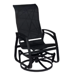 Kansas Aluminum Glider Chair In Black