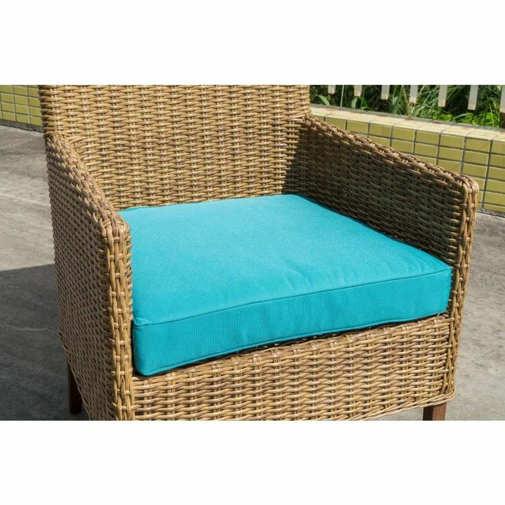 Bellini Home And Garden Kimpton 7-pc Dining Set W/ Aruba Blue Cushions And Umbrella Hole 7 Bellini Home And Garden Kimpton 7-pc Dining Set W/ Aruba Blue Cushions And Umbrella Hole - Image 7