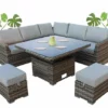 Dura Housewares El Paso Wicker 6-pc Sofa Set W/ Adjustable Table