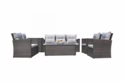 Bellini Home And Garden 6-pc Kensington Seating W/ Storage Boxes -Swimline Shop patio web 10610 kensington whitebackground1