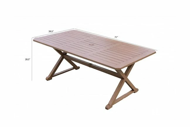 Bellini Home And Garden Kimpton 7-pc Dining Set W/ Aruba Blue Cushions And Umbrella Hole 5 Bellini Home And Garden Kimpton 7-pc Dining Set W/ Aruba Blue Cushions And Umbrella Hole - Image 5